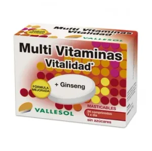 Multivitaminas Vitalidad + Ginseng Vallesol 24 Ud.