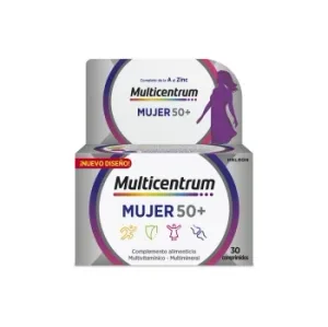Multivitamínico y Multimineral en Comprimidos Mujer 50+ Multicentrum sin Gluten 30 Ud.