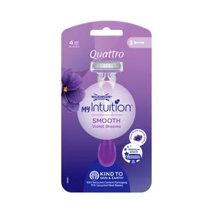 Wilkinson My Intuition Quattro Maquinilla Desechable para Depilación con Cabezal de 4 Hojas 3 Uds.