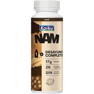 ÑAM Café 1 = Comida Completa 17g Proteínas 26 Vitaminas y Minerales sin Azúcares Añadidos Kaiku