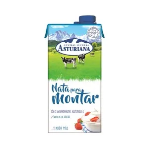 Central Lechera Asturiana Nata Líquida (38 % de Materia Grasa) para Montar Central Lechera Asturiana 1 L. 1000 ML