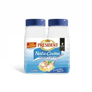 Nata para Cocinar Espesa Président Pack de 2 Unidades de 250 Ml.