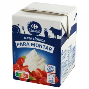 Nata para Montar 35% Materia Grasa Classic´ Carrefour 500 Ml.