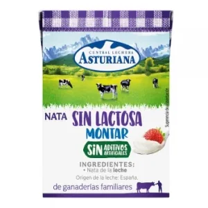 Nata para Montar Central Lechera Asturiana sin Lactosa 200 Ml.