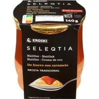 Natillas con Caramelo Eroski Seleqtia, Tarro de Barro 140 G