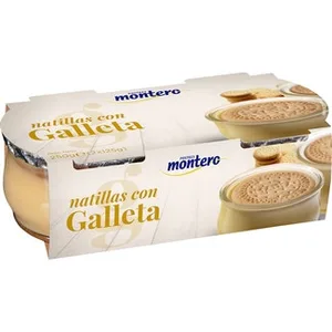 Natillas con Galleta Pack 2 Montero