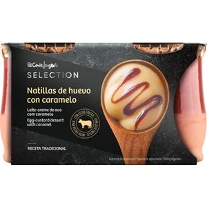Natillas de Huevo con Caramelo sin Gluten Pack 2 el Corte Ingles Selection
