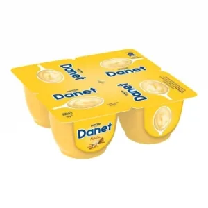 Natillas de Vainilla Danone Danet Pack de 4 Unidades de 120 G.