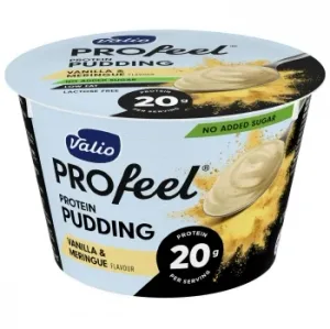 Natillas de Vainilla y Merengue con Proteínas Valio Profeel Protein sin Lactosa y sin Azúcar Añadido 180 G.