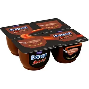 Natillas Sabor Mars con Chocolate y Caramelo Pack 4 Danone Danet