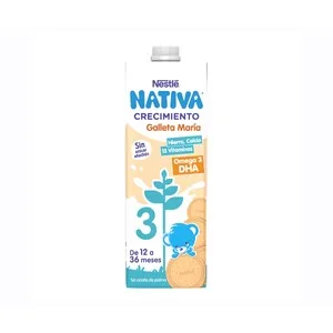 Nativa Leche (2) de Crecimiento con Galleta María, de 12 a 36 Meses de Nestlé 1 L. 1000 ML