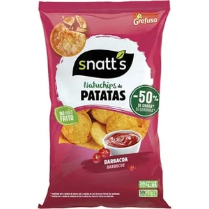 Natuchips Sabor Barbacoa a Base de Cereales, Patata y Soja 100% Naturales Snatt's