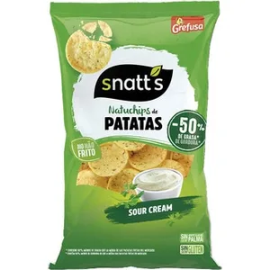 Natuchips Sabor Sour Cream a Base de Cereales, Patata y Soja Snatt's