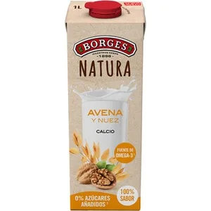 Natura Bebida de Avena y Nuez Calcio sin Azúcares Añadidos Borges