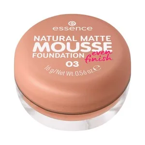 Essence Natural Matte Mousse Tono 01 Base de Maquillaje Mousse, Cobertura Media, Aspecto Mate Natural.