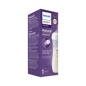 Avent Natural Response de Philips Biberón de 330 Ml. con Tetina Flujo 4, para Más de 4 Meses,
