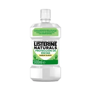 Listerine Naturals Enjuague Bucal con Sabor Suave a Menta que Ayuda a Proteger las Encías 500 Ml.