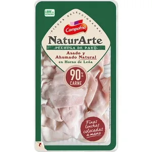 Naturarte Pechuga de Pavo Asado y Ahumado Natural en Horno de Leña sin Gluten sin Lactosa Campofrio