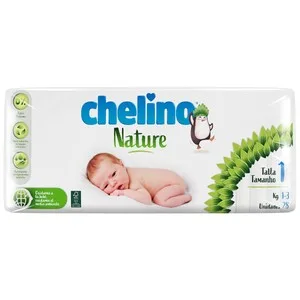 Chelino Nature Pañales Talla 1 para Bebés Recién Nacidos (1-3 Kg) 28 Uds.