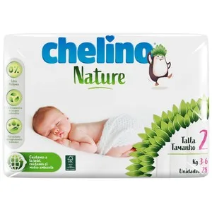 Chelino Nature Pañales Talla 2 para Bebés Recién Nacidos (3-6 Kg) 28 Uds.
