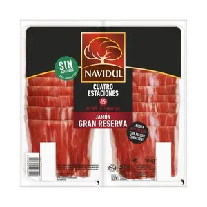 Navidul Cuatro Estaciones Jamón Gran Reserva (curación Mínima de 15 Meses), Cortado en Lonchas 124 G.