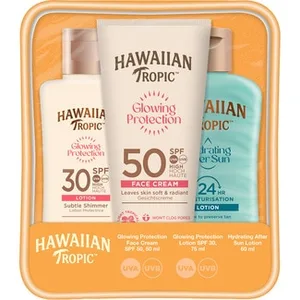 Neceser con Glowing Protection Loción Solar Protectora Spf-30 75 Ml, Spf-50 50 Ml Hawaiian Tropic