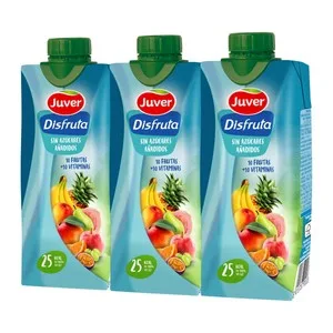Juver Néctar de Frutas Variadas, sin Azúcares Añadidos Pack 3 Uds X 33 Cl. 990 ML