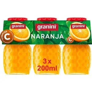 Néctar de Naranja con Vitamina C Pack 3 (envase de Vidrio) Granini 200 ML