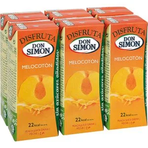 Néctar Melocotón Disfrut sin Azúcar Añadido Pack 6 X 0,2 L