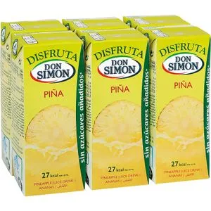 Néctar Piña Disfruta sin Azúcar Añadido Pack 6 X 0,2 L