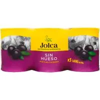 Aceituna Negra sin Hueso Jolca, Pack 3x50 G