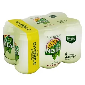 Nestea Bebida de Té Zero con Sabor a Maracuyá Pack de 6 Uds. 33 Cl. 1980 ML