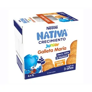 Nestlé Junior Leche de Crecimiento con Galleta Maria a Partir de 3 Años 6 X 1l. 6000 ML