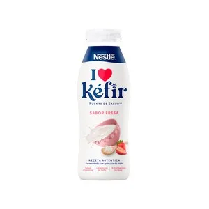 Nestlé Kéfir Líquido con Sabor a Fresa, sin Azúcares Añadidos 499 Ml. 491 ML