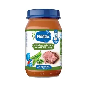 Nestlé Tarrito (textura Fina) de Guisantes con Ternera, a Partir de 6 Meses 190 G.