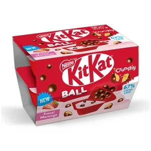 Nestlé Yogur de Fresa con Trocitos de Galleta Recubieros de Chocolate con Leche Mix-in 2 X 115 G. 230 G