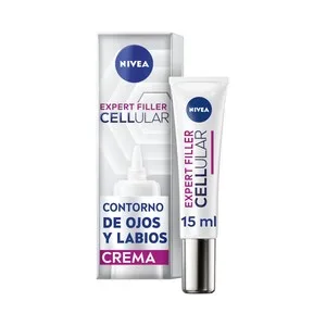Nivea Hyaluron Cellular Expert Filler Cotorno de Ojos y Labios con Ácido Fólico y 2 Tipos de Ácido Hialurónico 15 Ml.