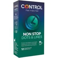 Preservativos Non Stop Dots&line Control, Caja 12 Uds.