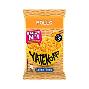 Yatekomo Noodles Fideos Instantáneos Sabor Pollo Gallina Blanca 79 G.