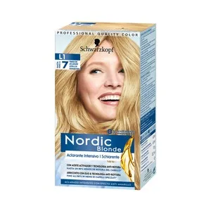 Nordic Aclarante Intensivo con Aceite Activador y Omega Plex, Tono L1 Nordic Blonde de Schwarzkopf.