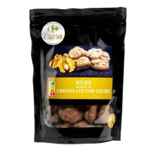 Nuez Bañada en Chocolate con Leche Extra Carrefour sin Gluten Doy Pack 150 G.