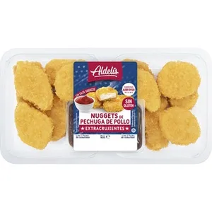 Nuggets de Pechuga de Pollo con Salsa Barbacoa sin Gluten  Aldelis 320 G