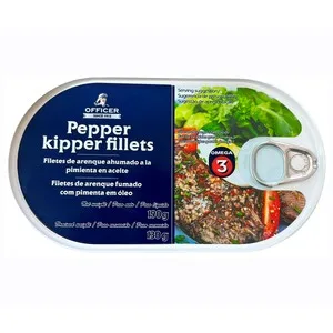 Officer Filete de Arenque Ahumado en Aceite a la Pimienta 130g 130 G