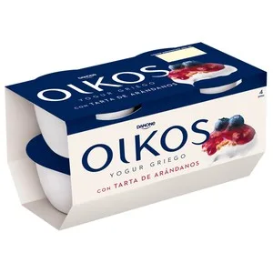 Oikos de Danone Yogur Griego con Tarta de Arándanos 4 X 110 G. 440 G
