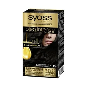 Syoss Oleo Intense Tinte de Pelo Permanente Tono 1-10 Negro Intenso.