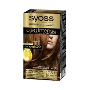 Syoss Oleo Intense Tinte de Pelo Permanente Tono 6-76 Cobrizo Ámbar.