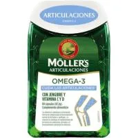 Omega 3 con Jenjibre y Vitamina C y D Mollers, Bote 80 Uds