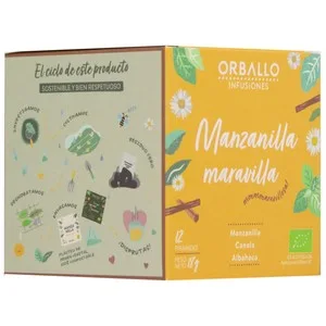 Orballo Infusión Ecológica de Manzanilla con Canela y Albahaca 12 Uds.