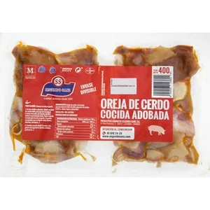 Oreja de Cerdo Cocida Adobada sin Gluten y sin Lactosa Bipack Segundo Sanz