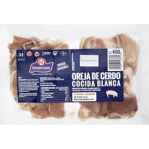 Oreja de Cerdo Cocida Blanca sin Gluten y sin Lactosa Bipack Segundo Sanz